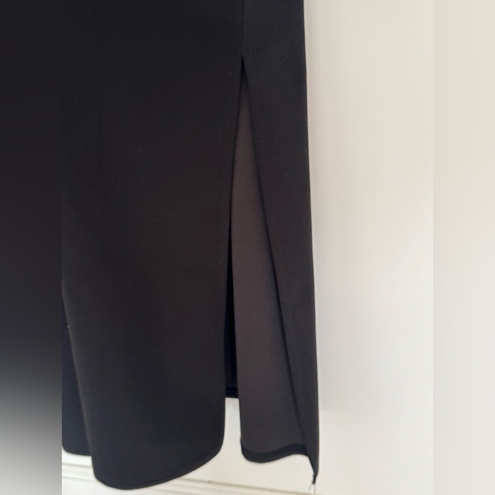 Mango Maxi Black Dress with Side Slit, Black, Size 2XL - Picture 2 of 4